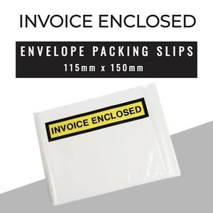 1000 Invoice Enclosed Envelopes Pouch Document Packing Slips 115x150mm - Picture 1 of 1
