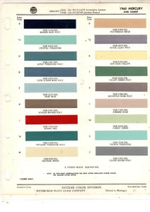 1960 MERCURY MONTEREY MONTCLAIR PARKLANE COMMUTER 60 PAINT CHIP DITZLER 18PC - Bild 1 von 1