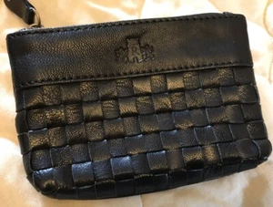 ROWALLAN Black LEATHER Coin Purse 5”x3” UNUSED EXCELLENT - Picture 1 of 1