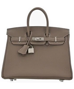 HERMES Birkin 25 HandBags Veau Togo Leather Gray Etoupe 2024 2200548468012 - Picture 1 of 18