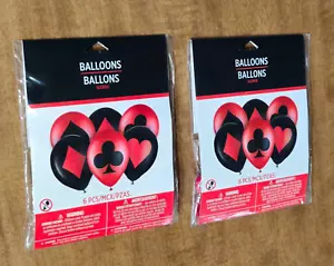 Globos Rojo Negro Tarjeta Suites Helio Calidad 2pks de 6 cada uno - Imagen 1 de 6