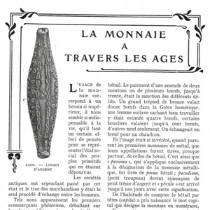 La monnaie à travers les âges - - Article Coupure de presse 1907 - Picture 1 of 4