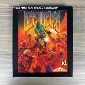 UNTESTED DOOM BIG BOX PC FLOPPY DISC VIDEO GAME 1993 ID SOFTWARE SHAREWARE - Picture 1 of 15