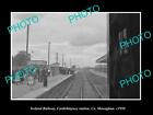 OLD POSTCARD SIZE PHOTO IRELAND RAILWAY CASTLEBLAYNEY STATION Co MONAGHAN 1950