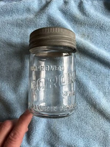 Vintage klares verbessertes Corona Glas Hergestellt in Kanada. 5" mit Deckel. - Bild 1 von 2