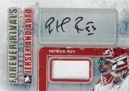 12-13 itg game forever rivals patrick roy canadiens maillot blanc autographe auto