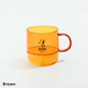 Snoopy Heat resistant glass mug Snoopy Museum Tokyo Limited Mug Brown 350cc