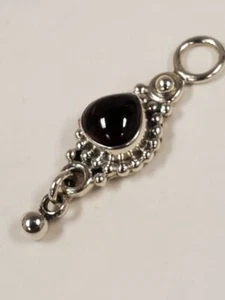 Sterling Silver Pendant With Brown Stone 2.3 Gr. - Picture 1 of 4