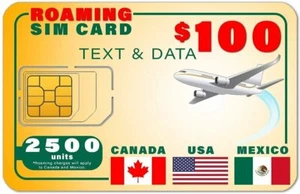 SpeedTalk USA Canada Mexico 5G 4G GSM SIM Card - Rollover 2500 Text Data 1 Year - Picture 1 of 9