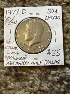 1973-D Kennedy Half Dollar Double Strike Error “Railroad” - Picture 1 of 2