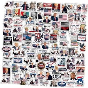 106 Pcs 2024,Vinyl Waterproof for Laptop Phone Water Bottle Trump Stickers - Picture 1 of 8