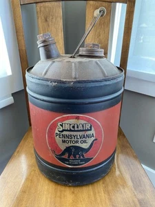 Reproduction Sinclair Pennsylvania Motor Oil Jug “Mellowed 100 Million Years” - Picture 1 of 3