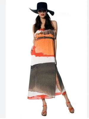 Alice+Olivia Silk Sleeveless Sedona Print Maxi Dress Sz XS Resort Vacation Silk - Image 1 of 4