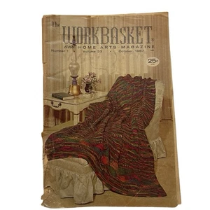 Vintage The Workbasket & Home Arts Magazine #1 Vol 33 October 1967 W Patterns - Picture 1 of 23