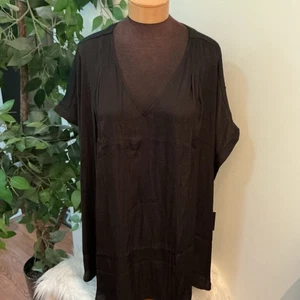 Simply Vera Vera Wang Popover-Bluse mit Bündchen und Dolmanärmeln V-Ausschnitt 4X - Bild 1 von 12