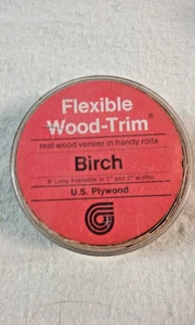 vintage Birch Flexible Wood-Trim by U. S. Plywood Wood Veneer Roll - New in Case - Picture 1 of 6
