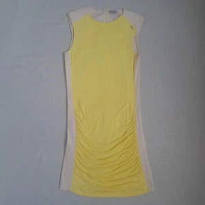 Miss Sixty Womens Bodycon Dress Size S Ruffle Knee Length Y2K Lightweight Yellow - Picture 1 of 17
