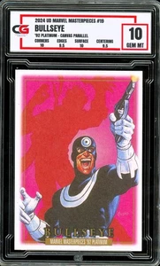 2024 Marvel Masterpieces Platinum 1992 CANVAS PARALLEL #19 Bullseye ~ CG 10 GEM - Picture 1 of 2