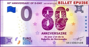 UECS / 80th ANNIVERSARY OF D-DAY / BILLET 0 € / NULL EURO-SCHEIN / 0 € 2024-8 - Imagen 1 de 1