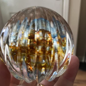 Caithness Gold und Aqua Optix Briefbeschwerer - Bild 1 von 4