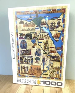 Eurographic 1000 Piece Jigsaw Puzzle”Tourist Map Of Egypt” 19”x26 5/8” Sealed - Picture 1 of 5