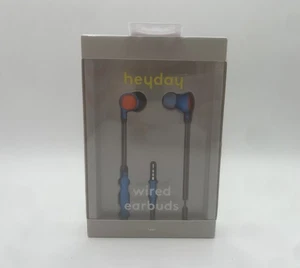 Heyday Blue Wired Earbuds with Microphone New In Box - Picture 1 of 2