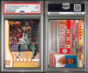 1996 Bowman's Best Rookies Allen Iverson PSA 9 MINT 76ers Refractor RC cc44 - Picture 1 of 1