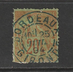 Colonias Francesas Scott # 52 Usado Bonito Burdeos Cancelar - Imagen 1 de 2