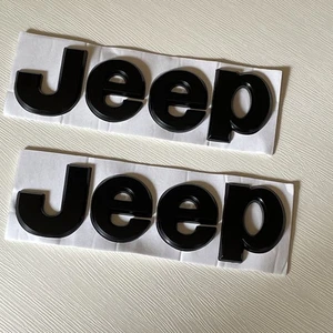 2 Pack Of Jeep Nameplates Letters J E E P Black - Picture 1 of 7