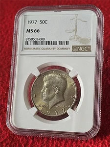 1977 Kennedy Half Dollar. NGC MS 66 #MF-T2578 - Picture 1 of 2