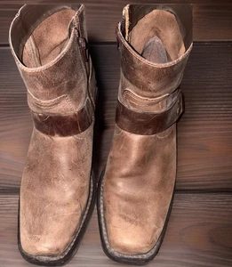 Vintage Madison Studio Knöchel Harness Stiefel - braun Leder Western Biker Gr. 6 - Bild 1 von 9