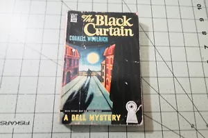 THE BLACK CURTAIN BY CORNELL WOOLRICH RARE DELL MAPBACK PULP NOIR CLASSIC - Foto 1 di 3