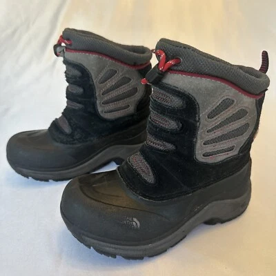 The North Face Boys Sz US 13 EU 3 Heat Seeker Black Snow Winter Boot Waterproof - Image 1 of 4