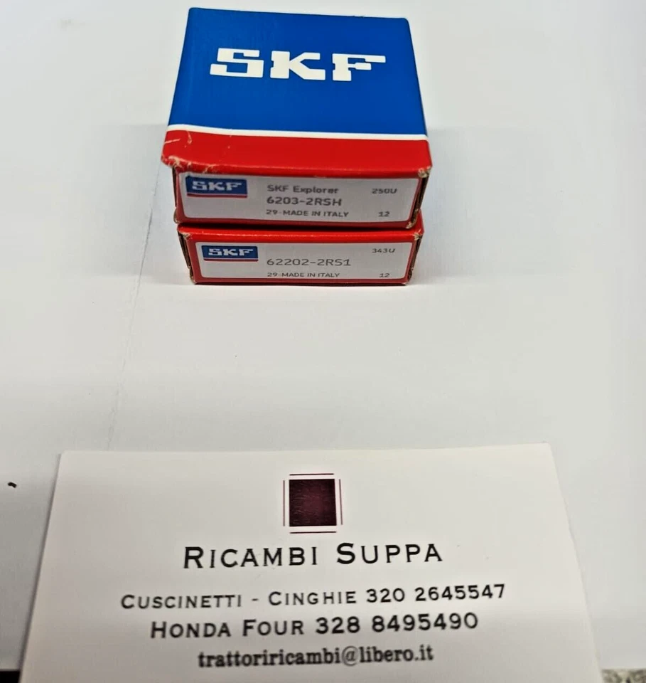 Kit SKF Cuscinetti Alternatore per FIAT 500 126 6203 2RS 62202 2RS made in Italy - Immagine 1 di 1