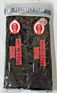 MLB Cincinnati Reds Seat Belt Pads Velour Pair by Fremont Die - Picture 1 of 2