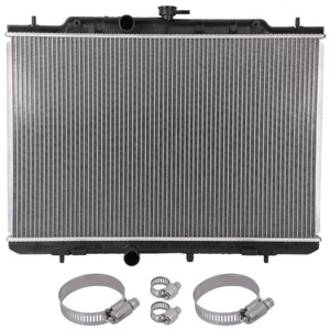Aluminum Radiator For 14-15 Nissan Rogue Select w/ Universal Oil Hose Clamps Kit - Picture 1 of 9