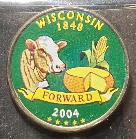2004 P WISCONSIN COLORIZED STATE QUARTER Cover
