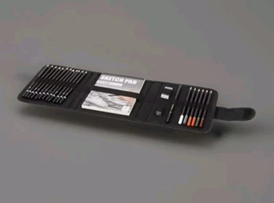 23 tlg. Zeichenset Malset Buntstifte Bleistifte Skizzierset Mappe Sketch Art Set - Bild 1 von 3