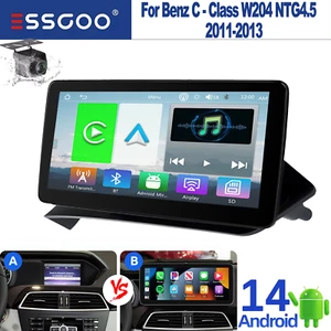 For 2011-2014 Mercedes C W204 6+128G 10.25" Android14+NTG4.5 Dual OS w/ GPS+AHD - Picture 1 of 18