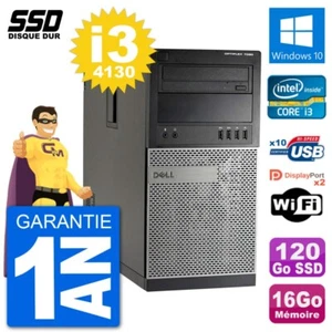 PC Tour Dell 7020 Intel Core i3-4130 RAM 16Go SSD 120Go Windows 10 Wifi - Photo 1/3