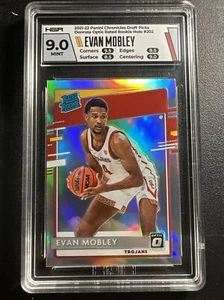 Carta Rookie 2021 Donruss Optic Rated Holo Evan Mobley #202 HGA 9 nuova classificata RC - Foto 1 di 14