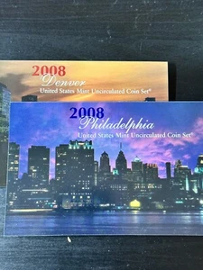 Juego de monedas sin circular 2008 como nuevo de Estados Unidos embalaje original del gobierno certificado de autenticidad OGP - Imagen 1 de 5