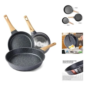 Frying Pans Nonstick, Induction Frying Pan Set Granite Skillet Pans for Cooki... - Picture 1 of 8