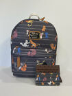 NWT Loungefly Disney Cats The Aristocats Marie Figaro Cheshire Mini Backpack Set