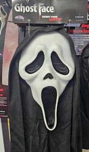Classic Official Ghost Face Scream Mask With Shroud Easter Unlimited Fun world - Picture 1 of 2