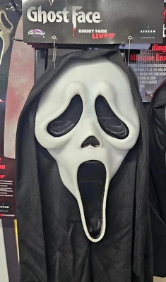 Classic Official Ghost Face Scream Mask With Shroud Easter Unlimited Fun world