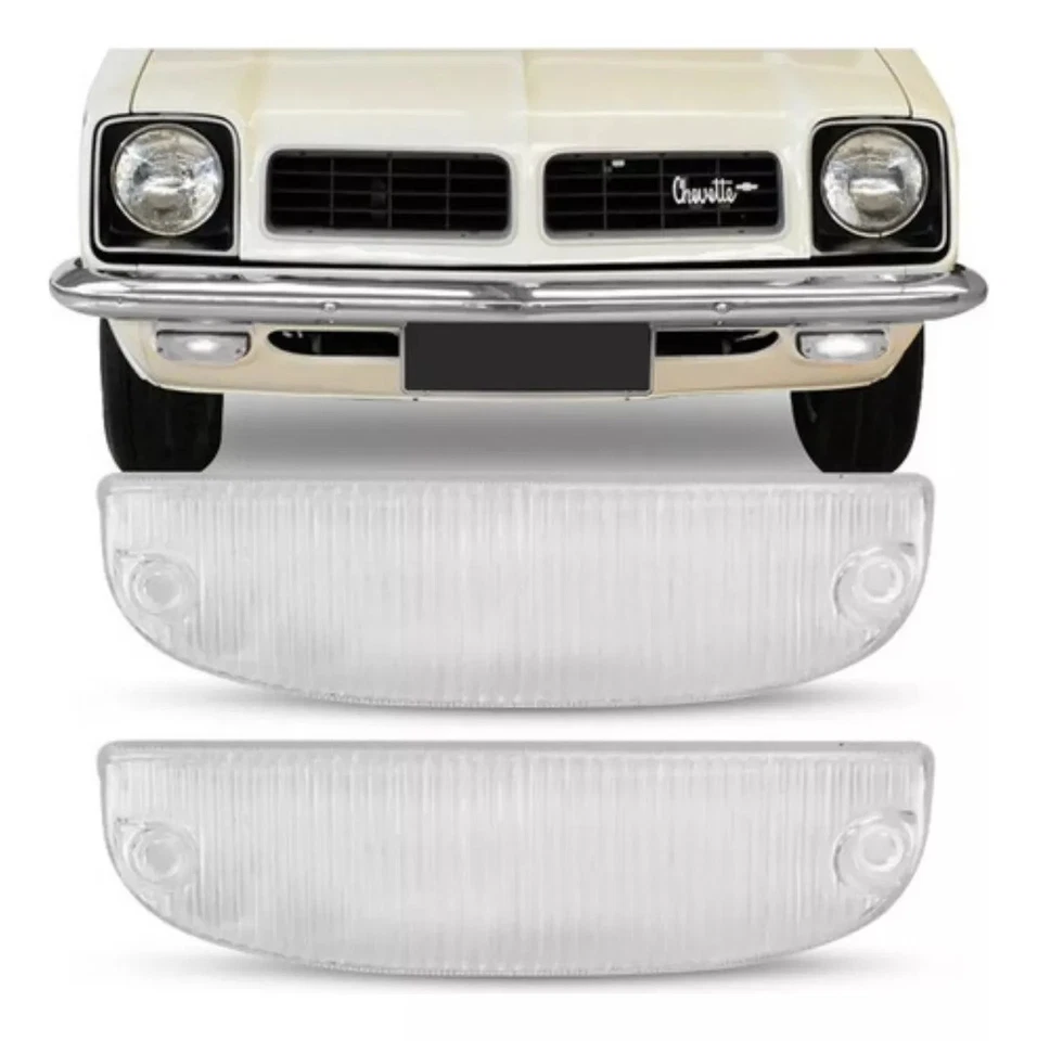 Front Turn Signal LENSES Lens Set Pair Clear Chevrolet Chevette Kadett 1973-1982 - Image 1 of 4