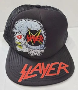 5 Panel schwarz Death Thrash Metall Farben weiß Helm Schädel Slaye Trucker einstellen - Bild 1 von 2