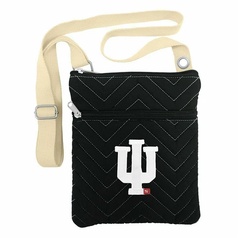 NEW! INDIANA HOOSIERS CHEVRON STITCH CROSS BODY PURSE BAG LICENSED Cover