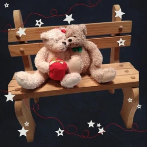 American Greetings Mistelzweig Teddybären / Wir teilen einen Weihnachtskuss 6 x 8 Zoll Plüsch - Bild 1 von 7
